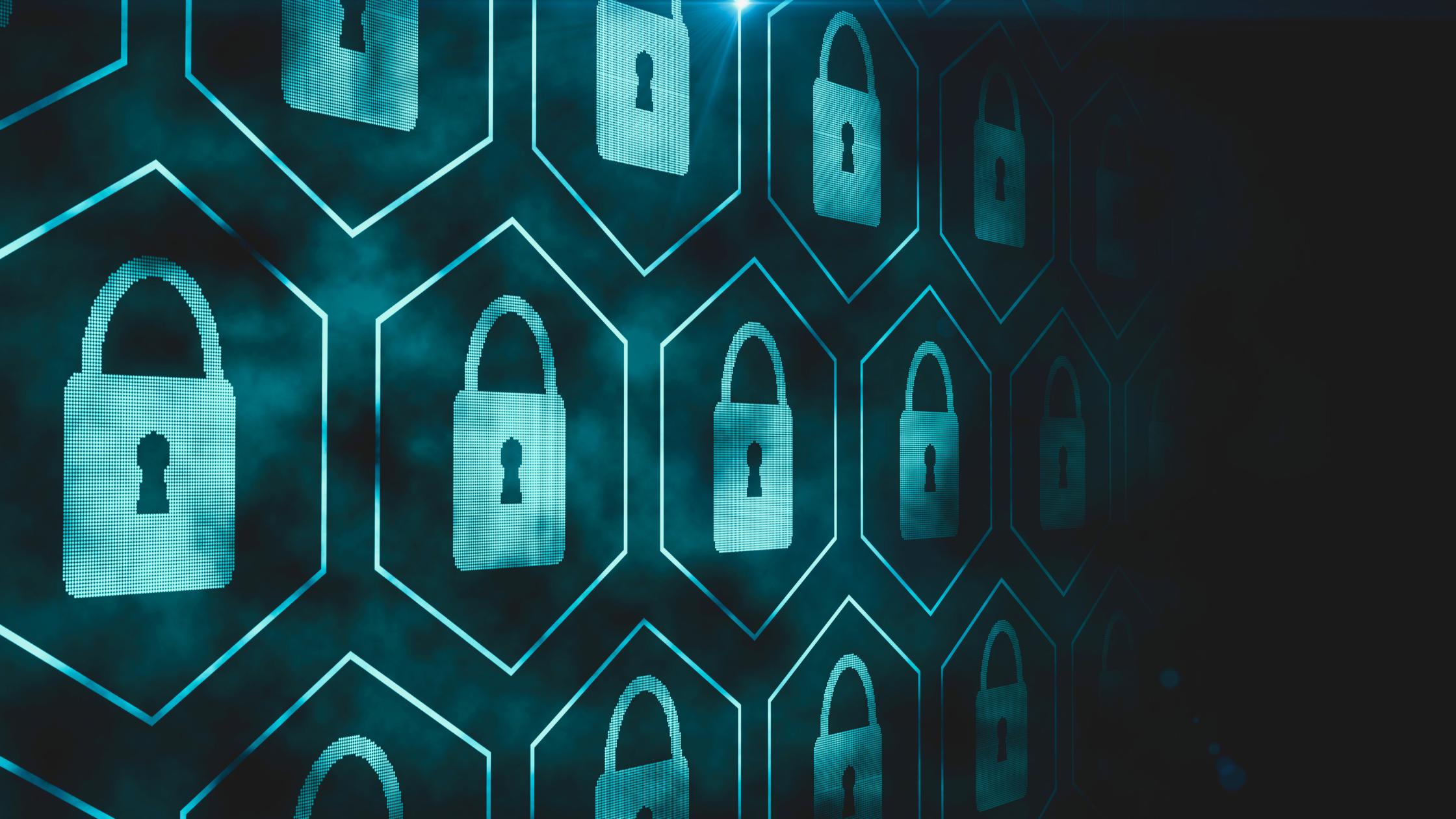 Security related graphic of recurring padlocks